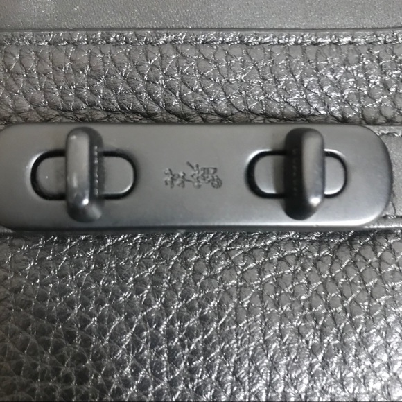 Coach Black Leather Small Crossbody Clutch Purse - Picture 4 of 5